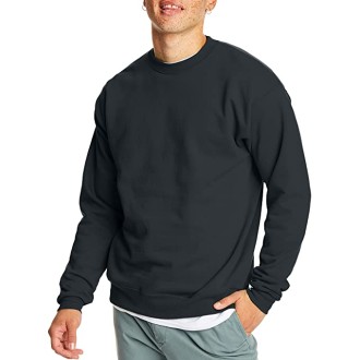 Hanes Men&#39;s Sweatshirt, EcoSmart Fleece Crewneck Sweatshirt, Cotton-Blend Fleece Sweatshirt, Plush Fleece Pullover Sweatshirt