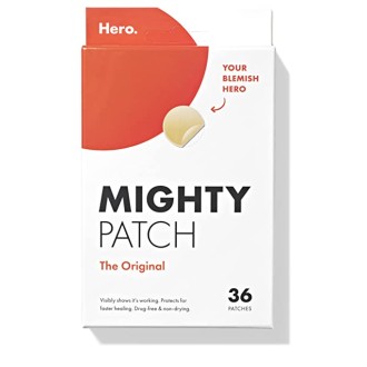 Mighty Patch Original from Hero Cosmetics - Hydrocolloid Acne Pimple Patch for Covering Zits and Blemishes, Spot Stickers for Face and Skin, Vegan-friendly and Not Tested on Animals (36 Count)