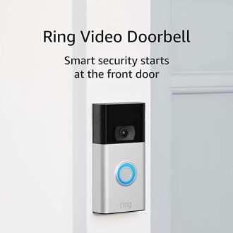 Ring Video Doorbell - 1080p HD video, improved motion detection, easy installation – Satin Nickel